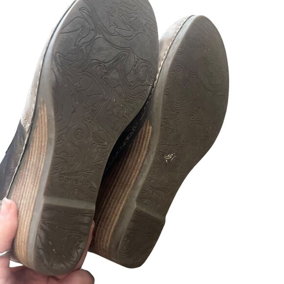 Dansko Women's Size EUR 42 US 11 Susan Suede Brown Wedge Bootie Boots - Picture 13 of 13